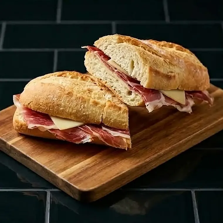Foto de Bocata de jamón ibérico con queso