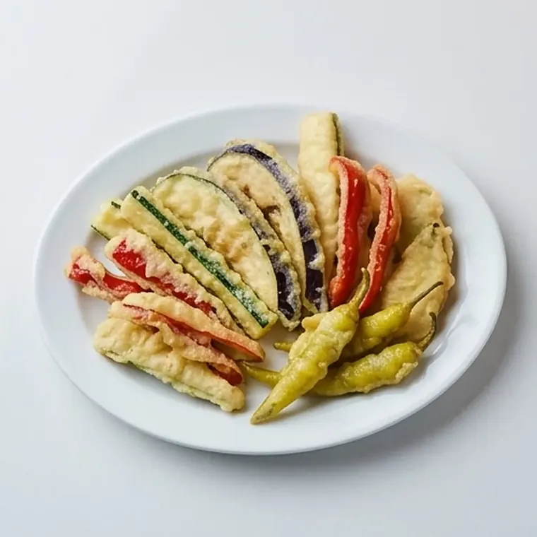 Foto de Verduras y piparras en tempura